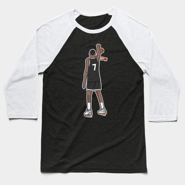 Kevin Durant Cartoon Style Baseball T-Shirt by ray1007